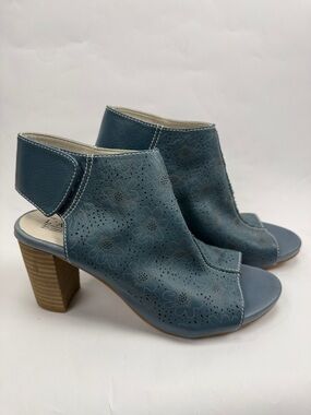 L’Artiste FAB-BLU Heeled Leather Peep-Toe  Sandals Size 7.5 EU 38 NWOT